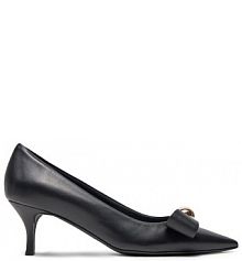 Półbuty na obcasie Furla czarne