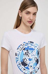 T-shirt Plein Sport  niebieski damski PADC.WTK3201.