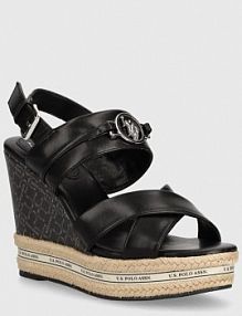 Sandały na obcasie U.S. Polo Assn.  czarne AYLIN016W.4Y1