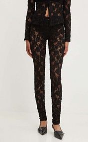 Legginsy MSGM  czarne damskie 3741MDP21.247