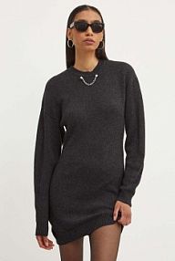 Sukienka mini Moschino Jeans  szara 0483.8204