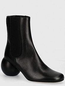 Botki na obcasie Weekend Max Mara  czarne 2425796014600