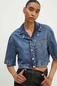 Koszula z krótkim rękawem Moschino Jeans  niebieska 0202.8224