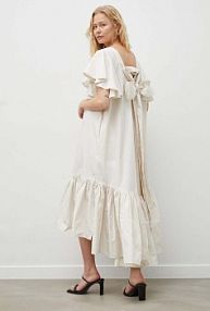 Sukienka midi MMC STUDIO  beżowa MANIA.DRESS