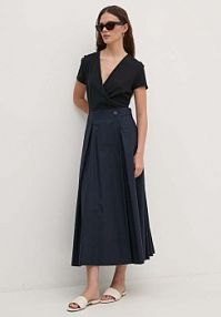 Sukienka midi Sandro Ferrone  granatowa SFS18XBDRAGUS