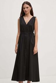 Sukienka midi Sandro Ferrone  czarna SFS7XBDMADA