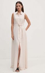 Sukienka maxi Sandro Ferrone  różowa SFS7XBDMISA