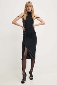 Sukienka midi Moschino Jeans  czarna 0432.8238