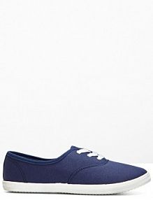 Sneakersy z bawełnianego płótna  damskie Bonprix