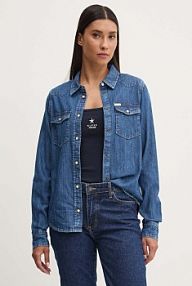 Koszula z długim rękawem Guess Jeans  niebieska W4YH35.D5EI3