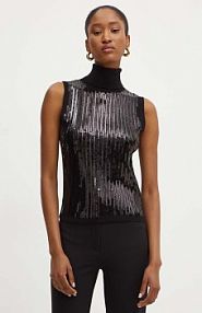 Kamizelka Silvian Heach  czarna damska GPA24274CN