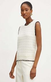 Kamizelka Silvian Heach  beżowa damska GPA24249CN