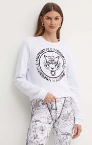 Bluza przez głowę Plein Sport  biała FADC.WJO0990.