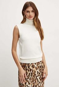 Kamizelka Silvian Heach  beżowa damska GPA24063LU