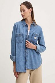 Koszula z długim rękawem Guess Jeans  niebieska W4YH37.D5EI2