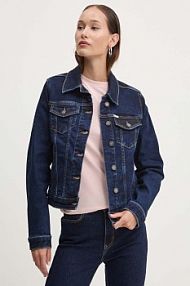 Kurtka jeansowe Guess Jeans  granatowa damska W4YN55.D5CB1