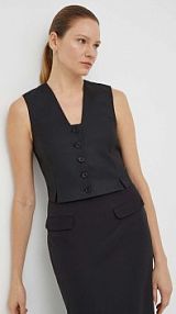 Kamizelka By Malene Birger  czarna damska Q71447031