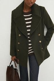 Płaszcz Answear.LAB  zielony damski WA24.KPD020