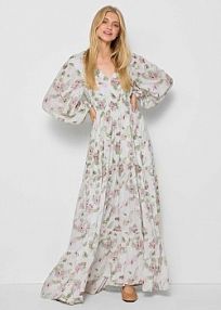 Sukienka maxi BIZUU MISTI.kremowa.AW24 multicolor