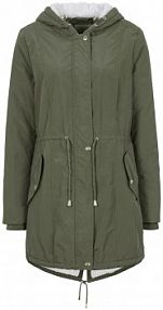 Kurtka parka na podszewce z polaru baranka  Bonprix