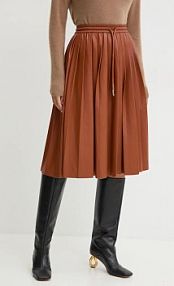 Spódnica midi Silvian Heach  brązowa GPA24052GO