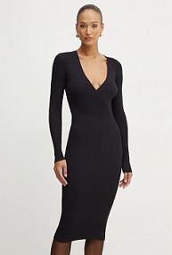 Sukienka midi Silvian Heach  czarna GPA24256VE