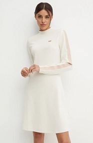 Sukienka mini EA7 Emporio Armani  beżowa TJZBZ.6DTA54.