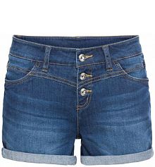 Szorty dżinsowe mid waist  Bonprix