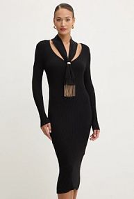 Sukienka midi Simona Corsellini  czarna A24CPABE03