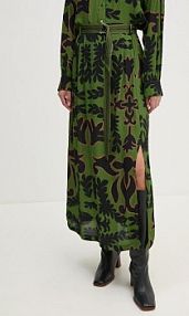 Spódnica midi La Petite Française  zielona PFJURATOIRE