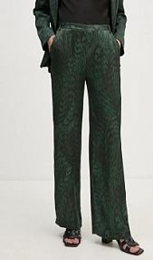 Spodnie eleganckie La Petite Française  zielone damskie PFPALPITANT