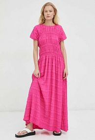 Sukienka maxi Lovechild  różowa 826.3281