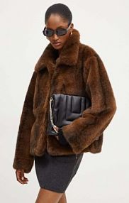 Kurtka przejściowa Silvian Heach  brązowa damska GPA24104PL