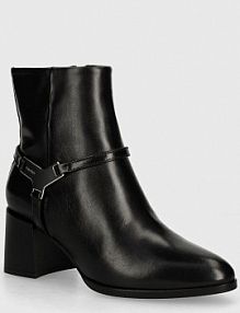 Botki na obcasie Calvin Klein  czarne HW0HW02095