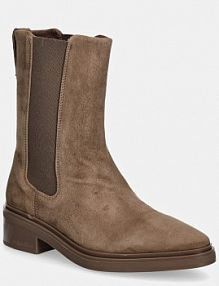 Sztyblety Calvin Klein brązowe damskie HW0HW02191