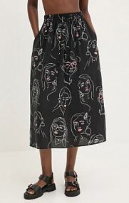 Spódnica midi Desigual  czarna 24WWFW24