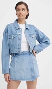 Kurtka jeansowe DKNY  niebieska damska D2A4CX20