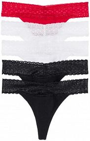 Stringi z koronką (5 par)  Bonprix