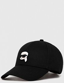 Czapka z daszkiem Karl Lagerfeld  czarna damska 240W3430