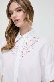 Koszula z krótkim rękawem Karl Lagerfeld  biała 241W1606