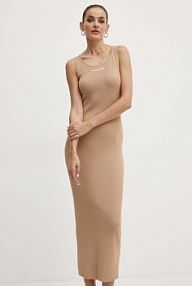 Sukienka maxi Karl Lagerfeld  beżowa 245W1332