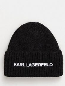 Czapka zimowa Karl Lagerfeld  czarna damska 246W3411