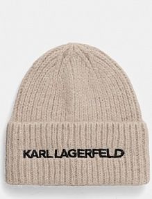 Czapka zimowa Karl Lagerfeld  beżowa damska 246W3411
