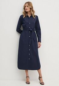 Sukienka maxi Polo Ralph Lauren  granatowa 211944007