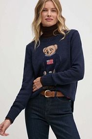 Sweter Polo Ralph Lauren  granatowy damski 211927070