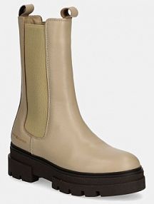 Sztyblety Tommy Hilfiger  beżowe damskie FW0FW06730