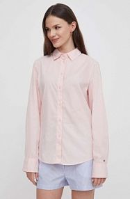 Koszula z długim rękawem Tommy Hilfiger  różowa WW0WW43344