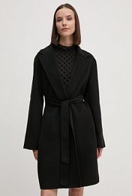 Płaszcz Tommy Hilfiger  czarny damski WW0WW43603