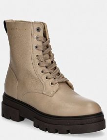 Botki Tommy Hilfiger  beżowe damskie FW0FW08160