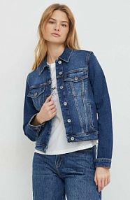 Kurtka jeansowe United Colors of Benetton  granatowa damska 21TBDN00N